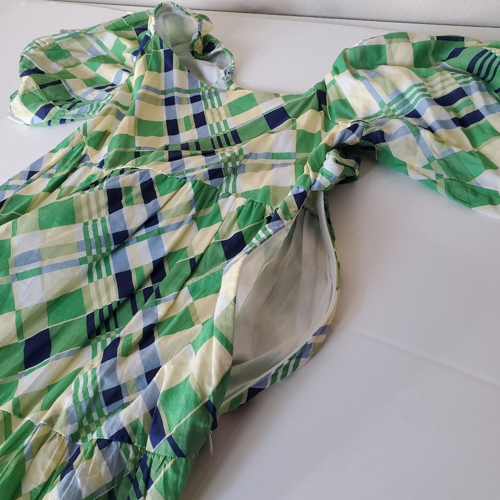 Faithfull the Brand Falabelle tiered checked cotton-poplin midi dress Size L - Picture 8 of 13